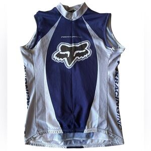 Vintage Fox Racing 3/4 Zip Cycling Jersey, Medium